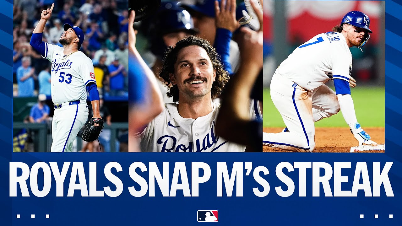 Royals SNAP Mariners 10-game win streak, four late runs fuel theatric finish for Kansas City !!!!