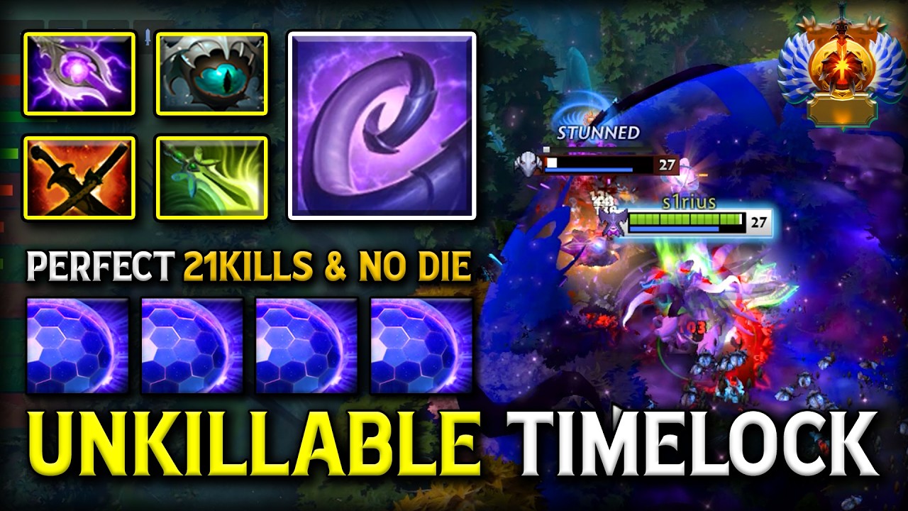 UNKILLABLE TIMELOCK MACHINE CARRY Faceless Void Perfect 21Kills & Zero Mercy 7.40c DotA 2