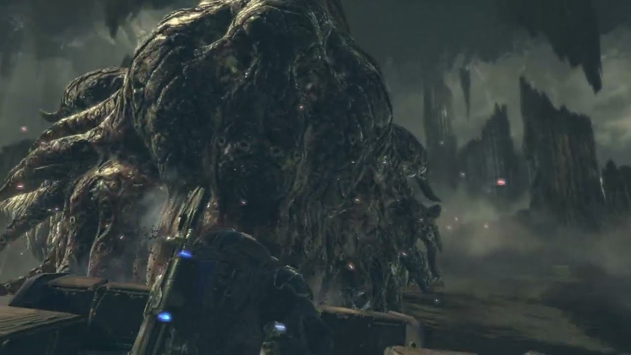 Gears of War 2  - Lake monster boss fight.