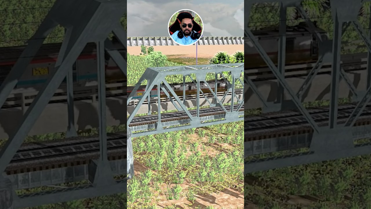EAST COAST EXPRESS CROSSING MAHANADI BRIDGE IN ODISHA #shorts #train #indiantrainsimulator