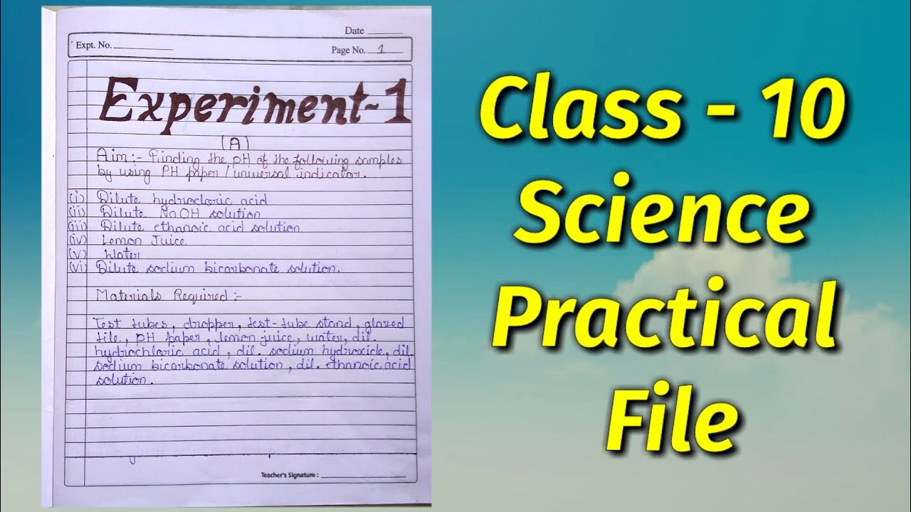 Science Practical File Class - 10 | Science Project File | Science Practical | See and make