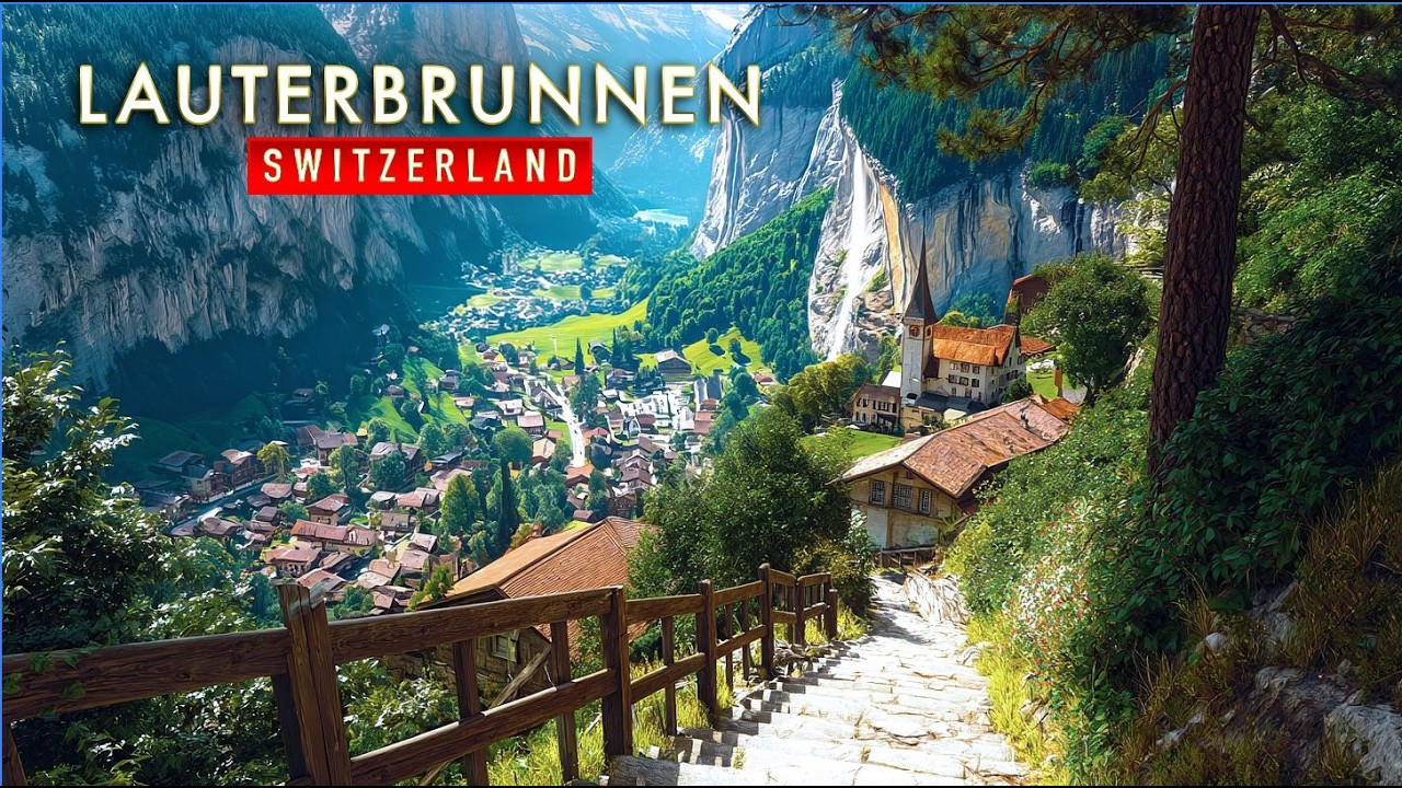 Walking Tour of Lauterbrunnen | Switzerland 4K