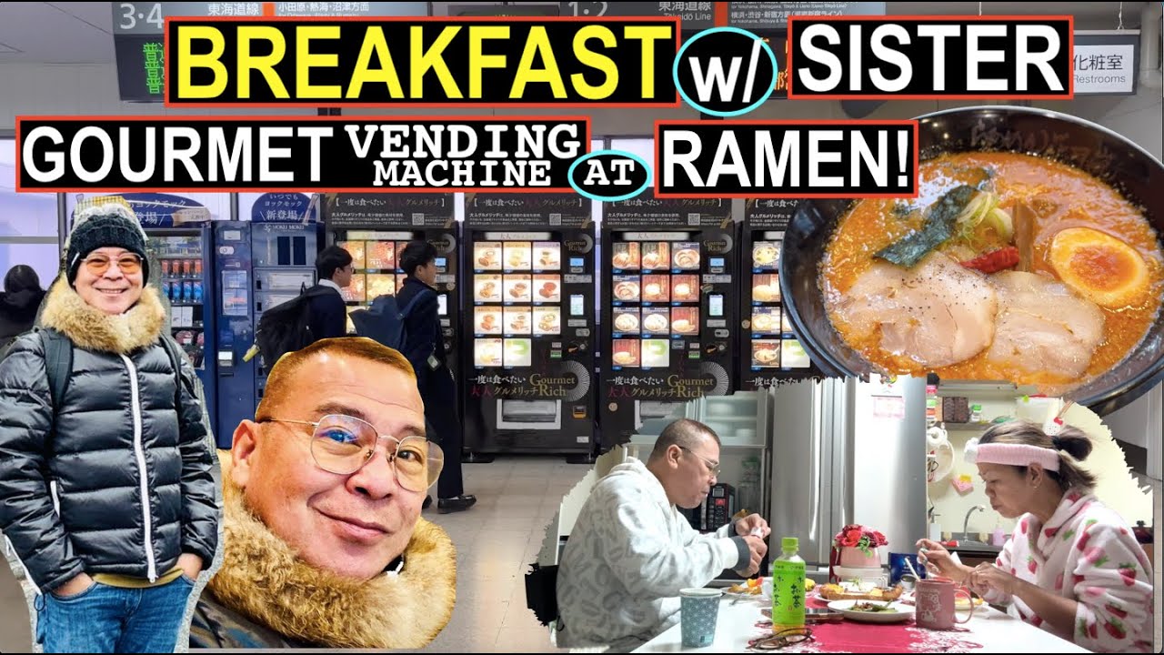 BREAKFAST with SIS at ang PABORITO kong RAMEN!!🇯🇵🍜😄 ICHECK din natin ang GOURMET VENDING MACHINE!