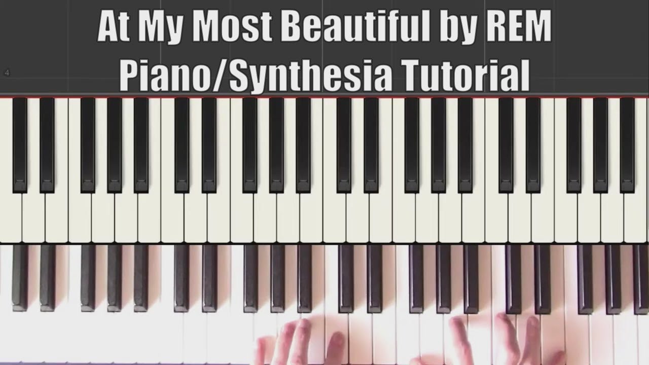At My Most Beautiful by REM (Piano/Synthesia Play Along)
