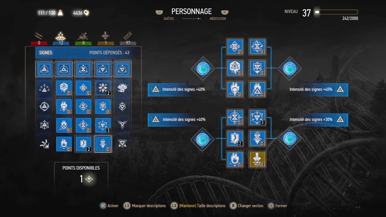 The Witcher 3: Wild Hunt build mage fr