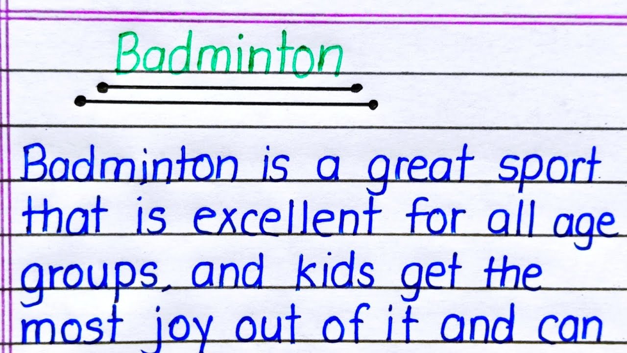 Badminton Essay in English || Essay on Badminton in English || Paragraph on Badminton