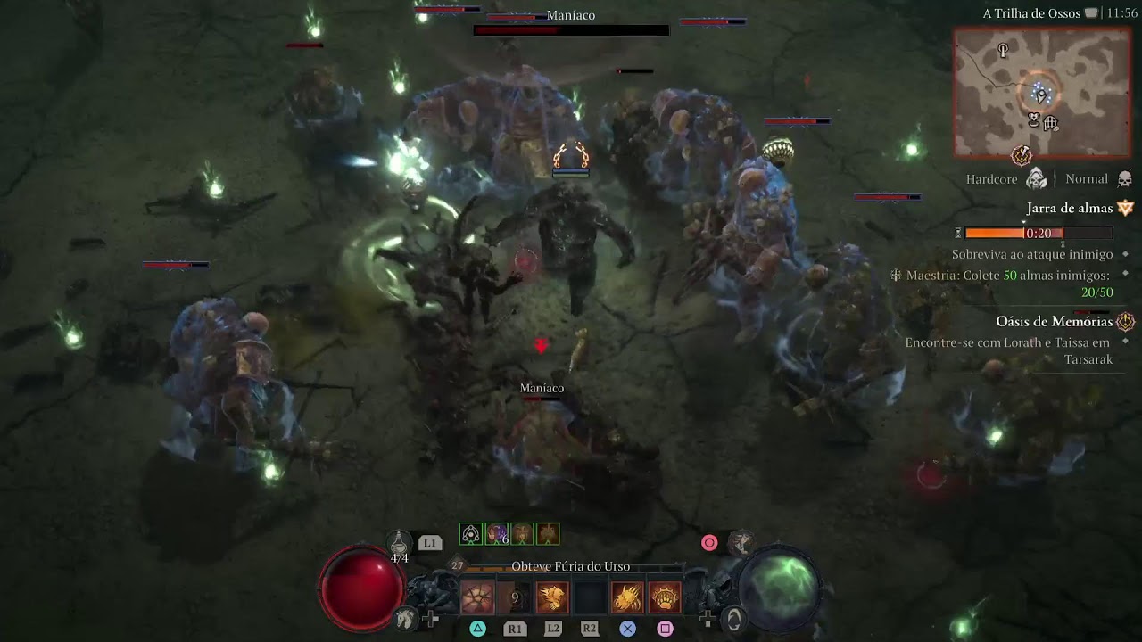 Diablo 4 HC Druida S11 Grind até o lvl 60 pós D3 Platina!