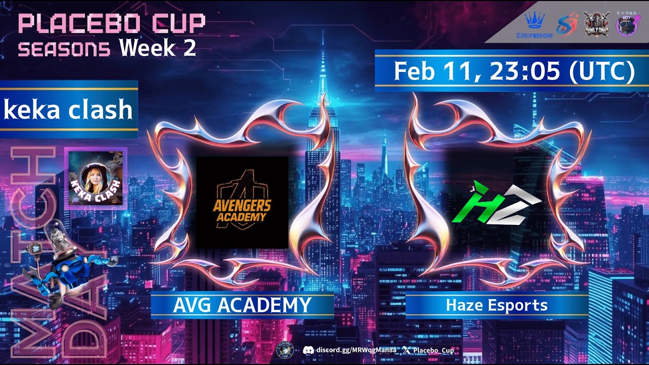 🔴 AvG AcademY 🆚 Haze Esports - PLACEBO  CUP  - CLASH OF CLAS  🚀