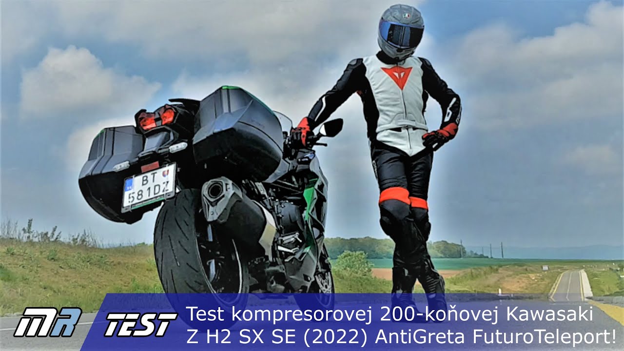 Test kompresorovej 200-koňovej Kawasaki Ninja H2 SX SE (2022) AntiGreta FuturoTeleport!  motoride.sk