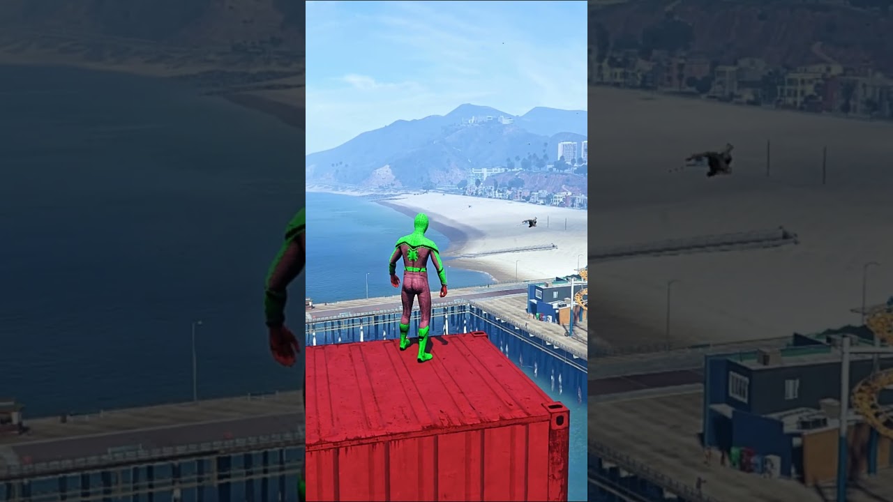 GTA 5 Epic Spiderman Ragdolls | Jumps / Fails ep.1443 #shorts