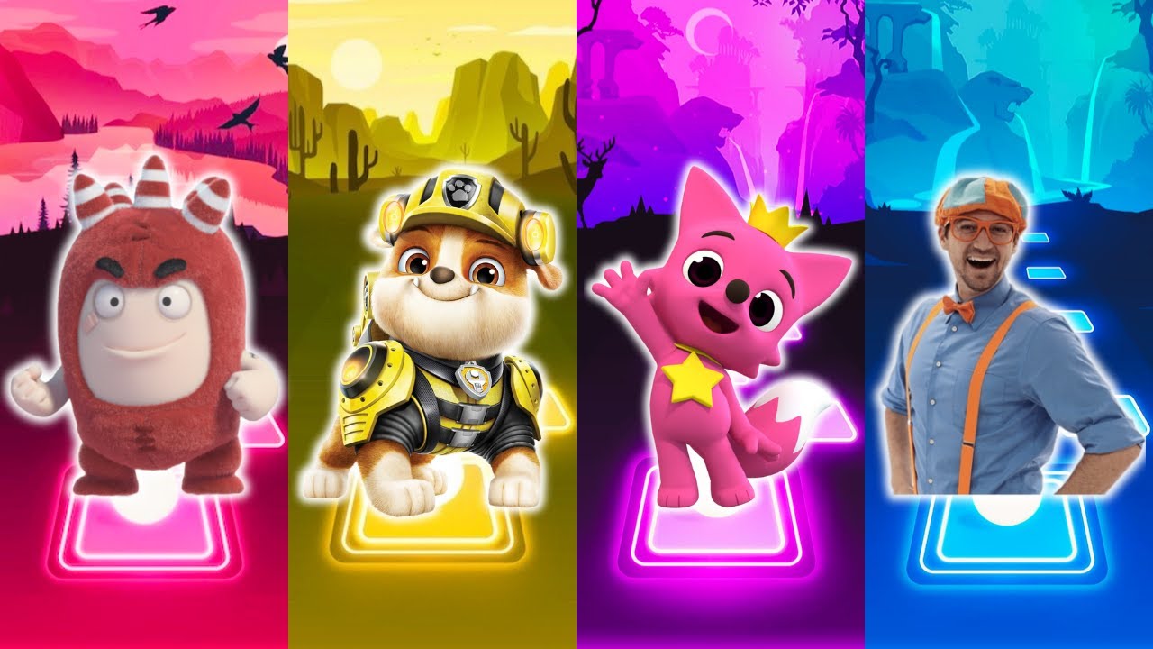 Oddbots - Paw Patrol - Pinkfong - Blippi - Tiles Hop EDM Rush
