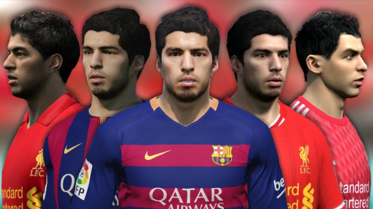 Suarez from FIFA 07 to 16 (Face Rotation and Stats)