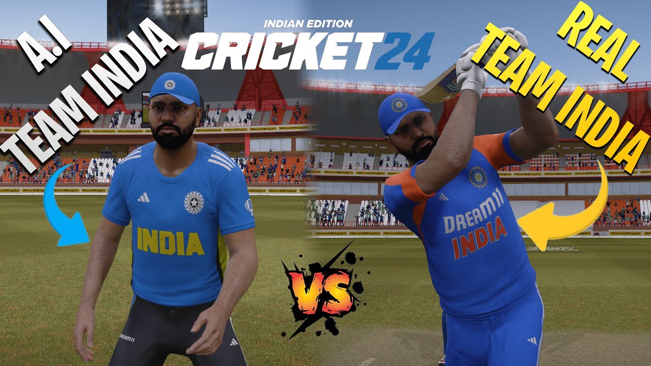I challenge INDIAN team with A.I created India | BCCI T20 2024 World Cup Indian Squad Cricket 24