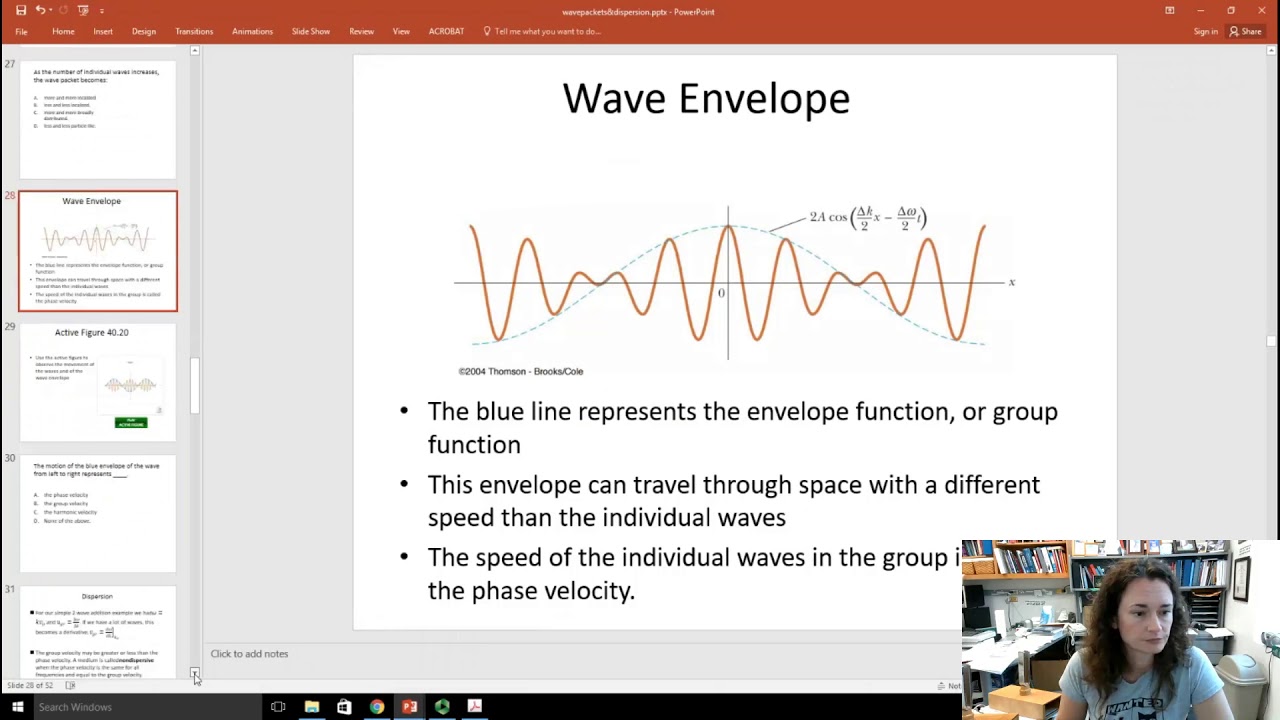Wave Packets and Dispersion Relationships