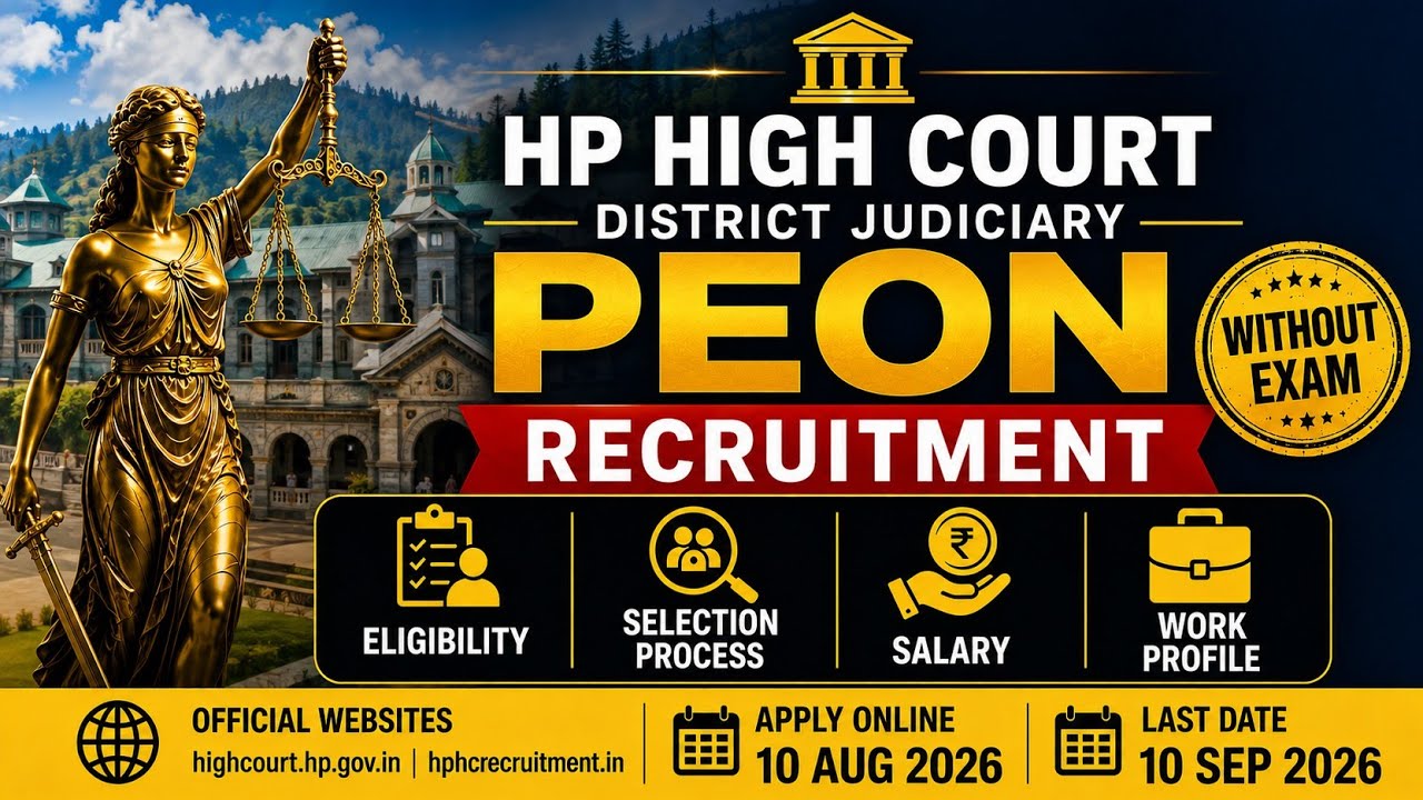 HP High Court Peon Recruitment 2026 | Recruitment Without Exam? | Eligibility, Selection Process,...