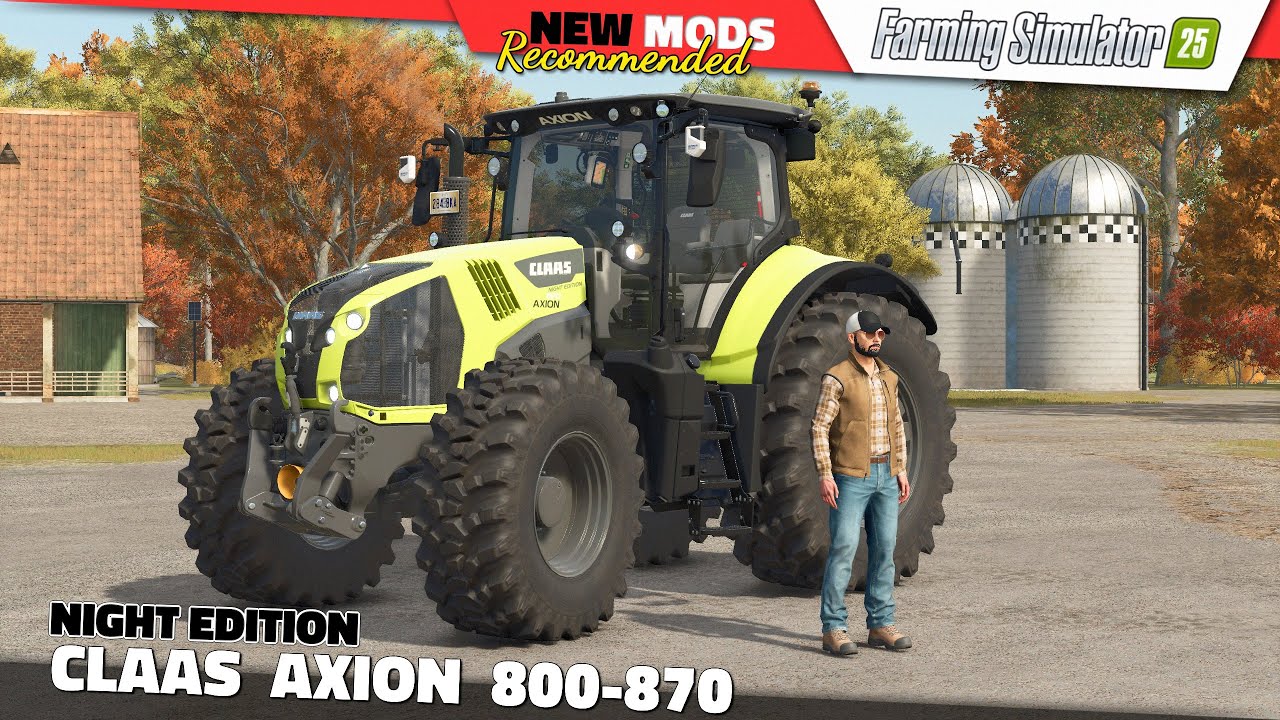 FS25 | Claas AXION 800-870 NIGHT EDITION - Farming Simulator 25 Mods Review QHD
