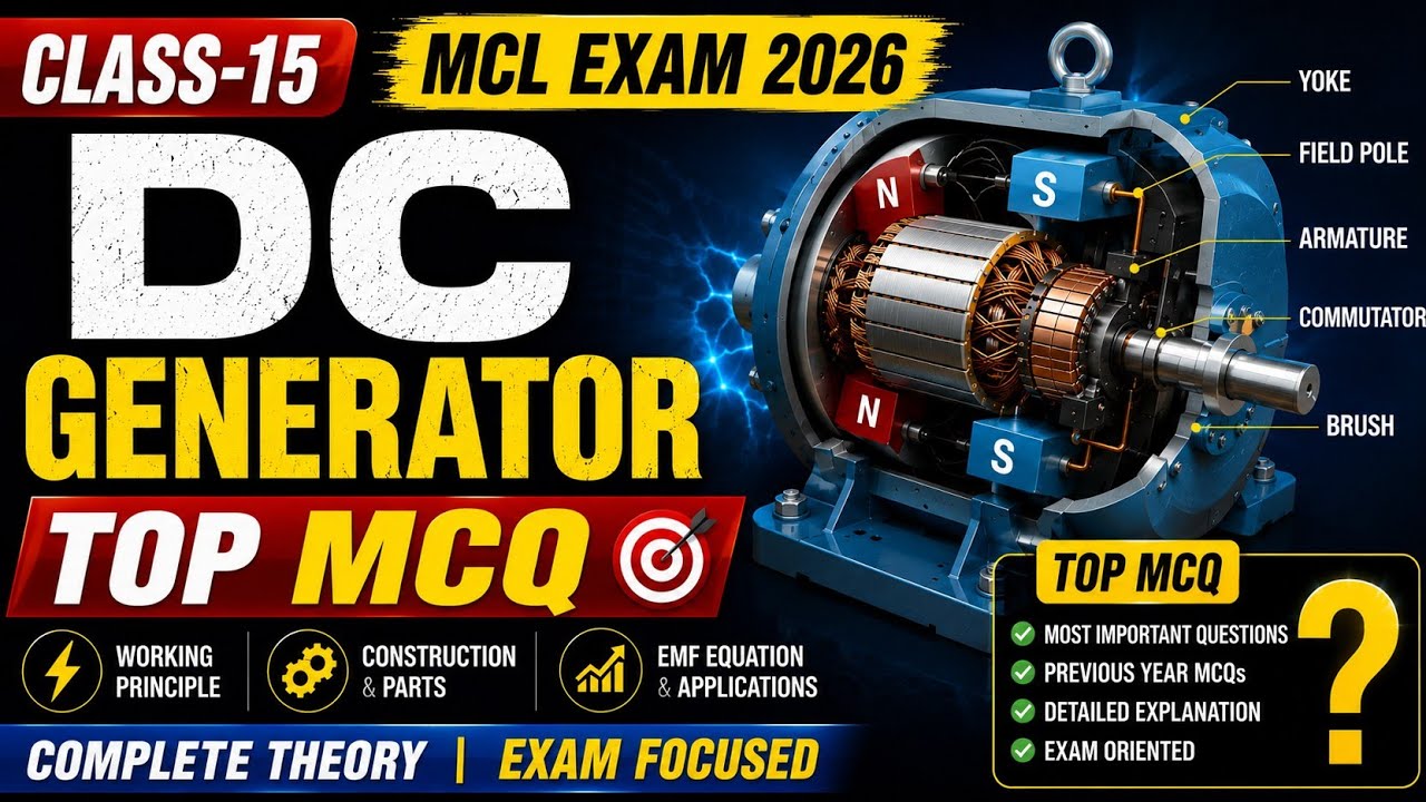 MCL EXAM 2026 | Class-15 | Electrical Machines | Top MCQ Discussion |