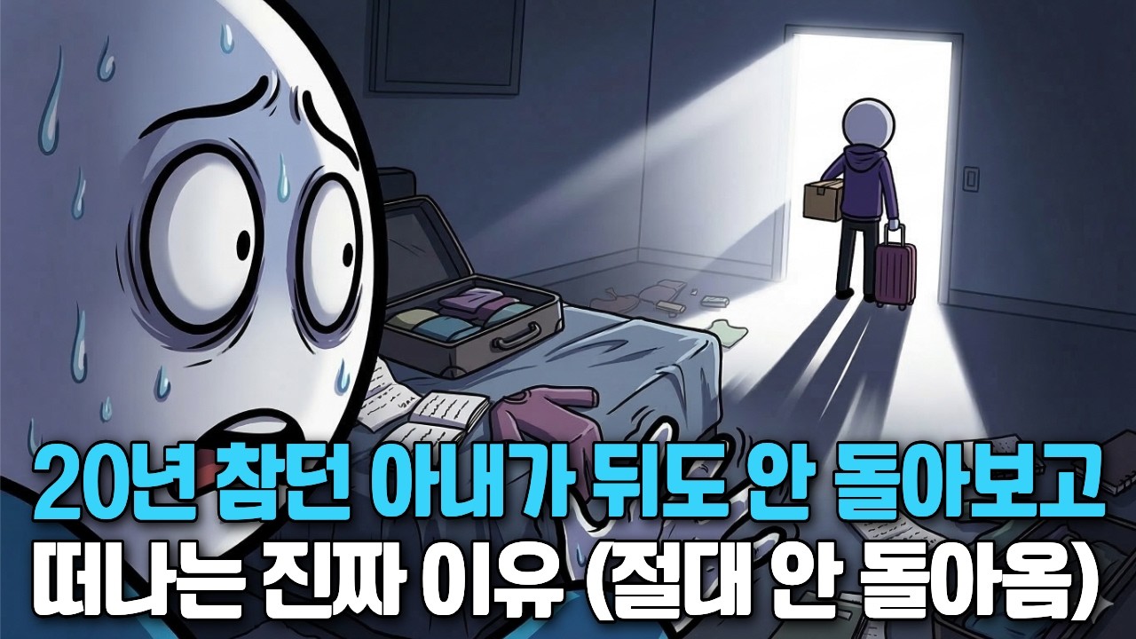 평생 참던 아내가 '갑자기' 짐 싸는 진짜 이유 3가지 (지금 안 보면 평생 후회합니다)