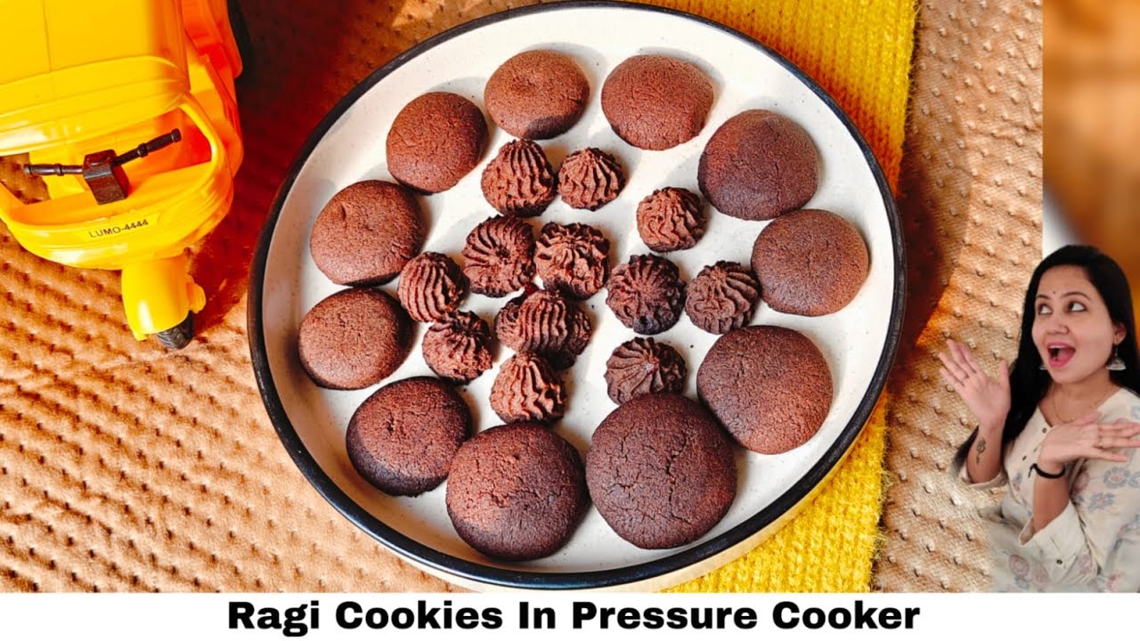 Chocolate Ragi Cookies | बिना Sugar बिना Maida बिना Atta Cookies In Pressure Cooker| Finger Millets