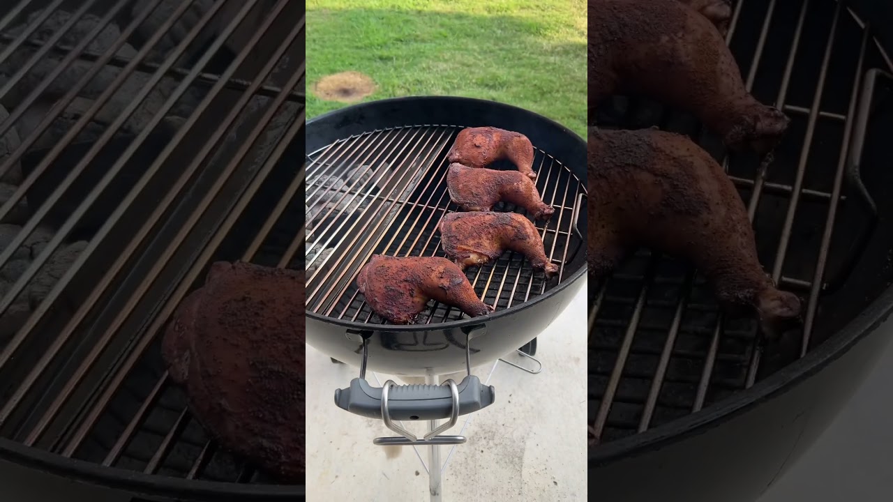 How to cook perfect chicken leg quarters on the Weber kettle?