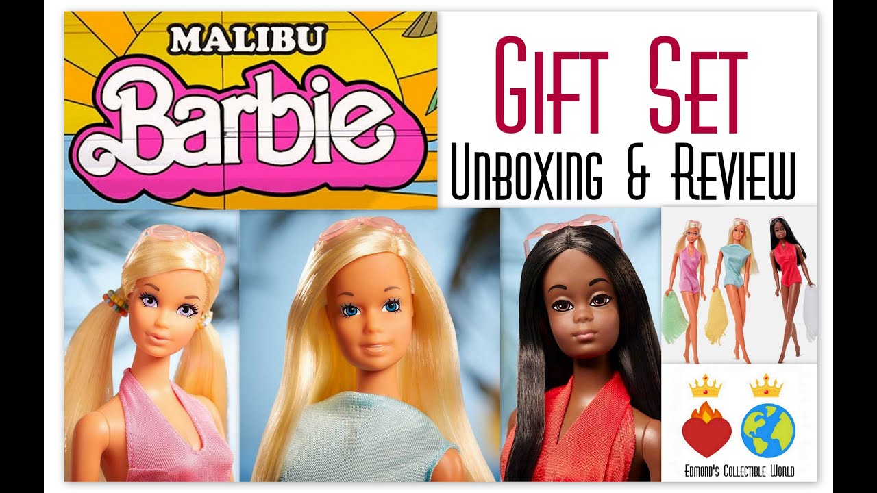 👑 Edmond's Collectible World 🌎:  Malibu Barbie Christie PJ Reproduction Gift Set Unboxing & Review 🌞