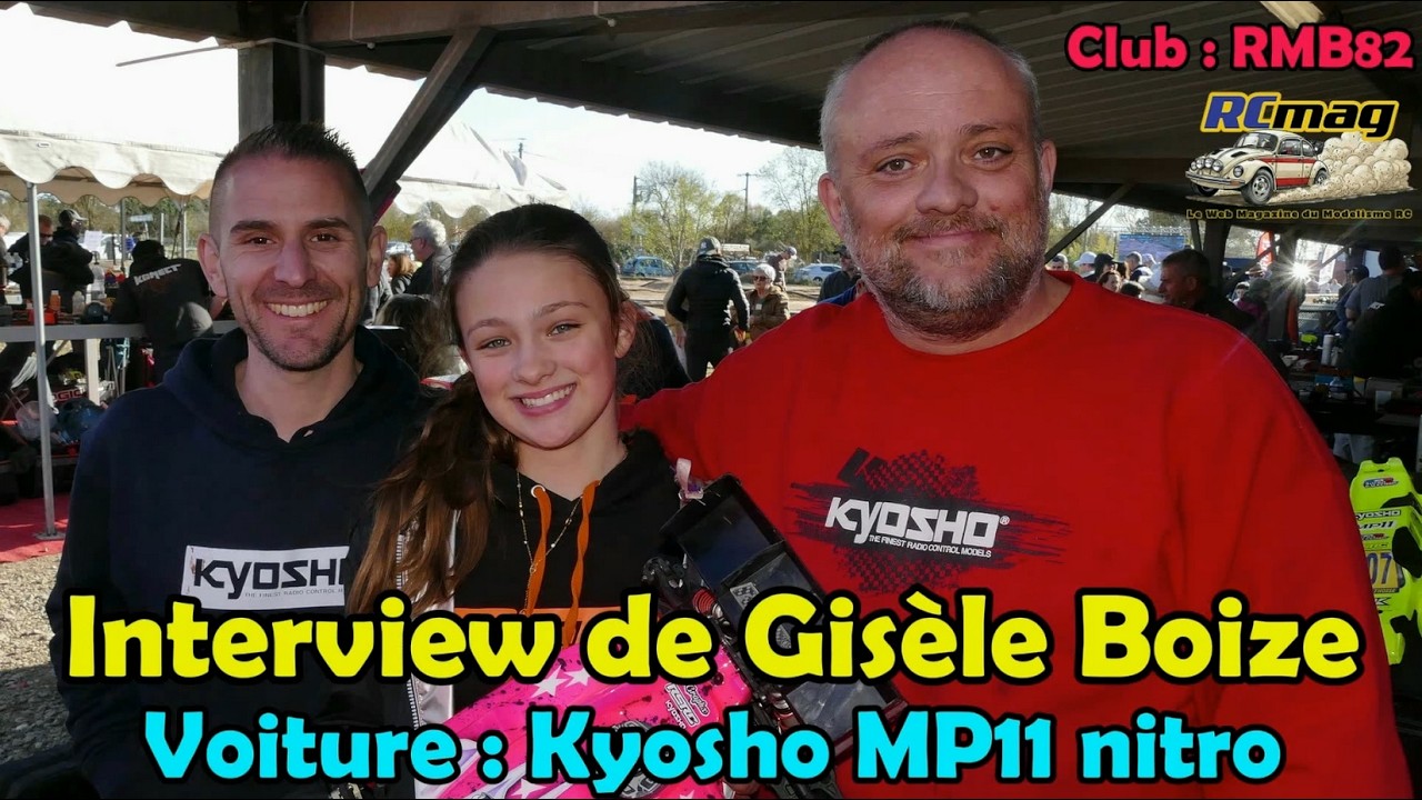 Interview de la jeune espoir de la voiture RC Gisèle Boize pilote Kyosho MP11 à l'Agathoise 2026