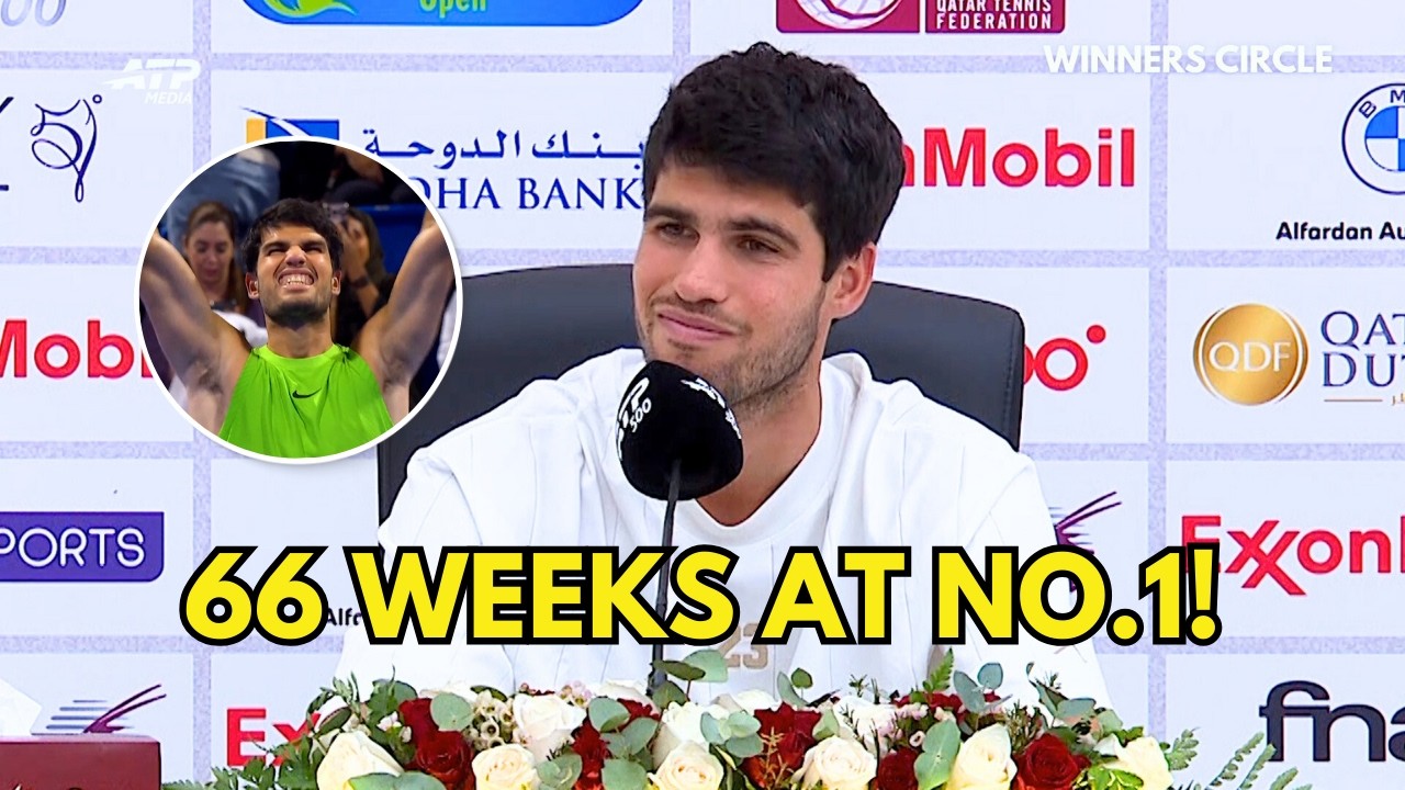 Carlos Alcaraz On 66 Weeks As World No.1 | In-Depth News Conference Ahead Of Doha Final!