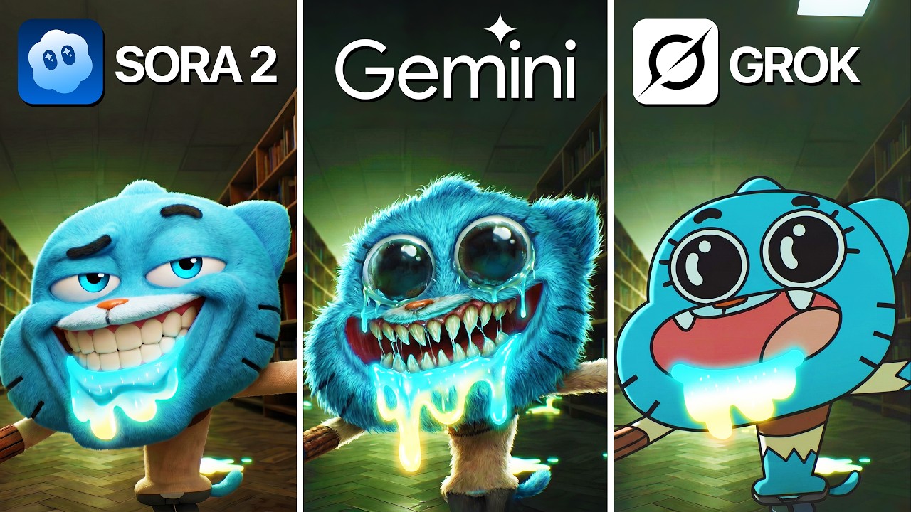 Sora 2 vs Gemini vs Grok Remake The Darkest Scenes From Gumball