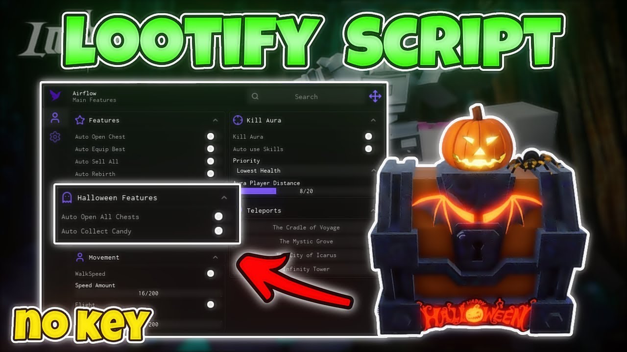 Lootify🎃 Script *NO KEY* - Auto Collect Candy, Auto Chest, Auto Roll | Mobile & PC | OP SCRIPT