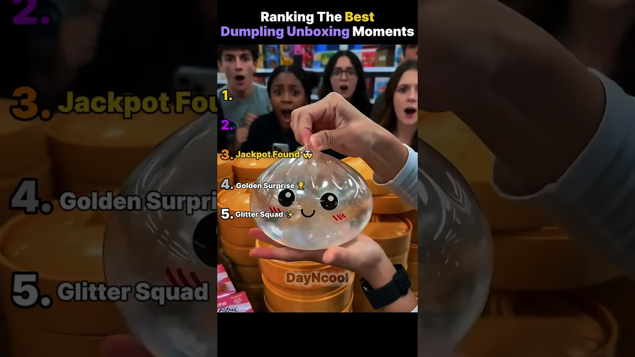 Ranking The Best Glitter Dumpling Unboxing moments 🥟✨ #shorts #fidgettoys #satisfying  #unboxing