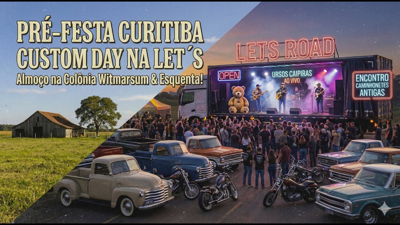 Almoço fantástico e Pré-Festa para o Curitiba Custom Day 2025 na Let´s.