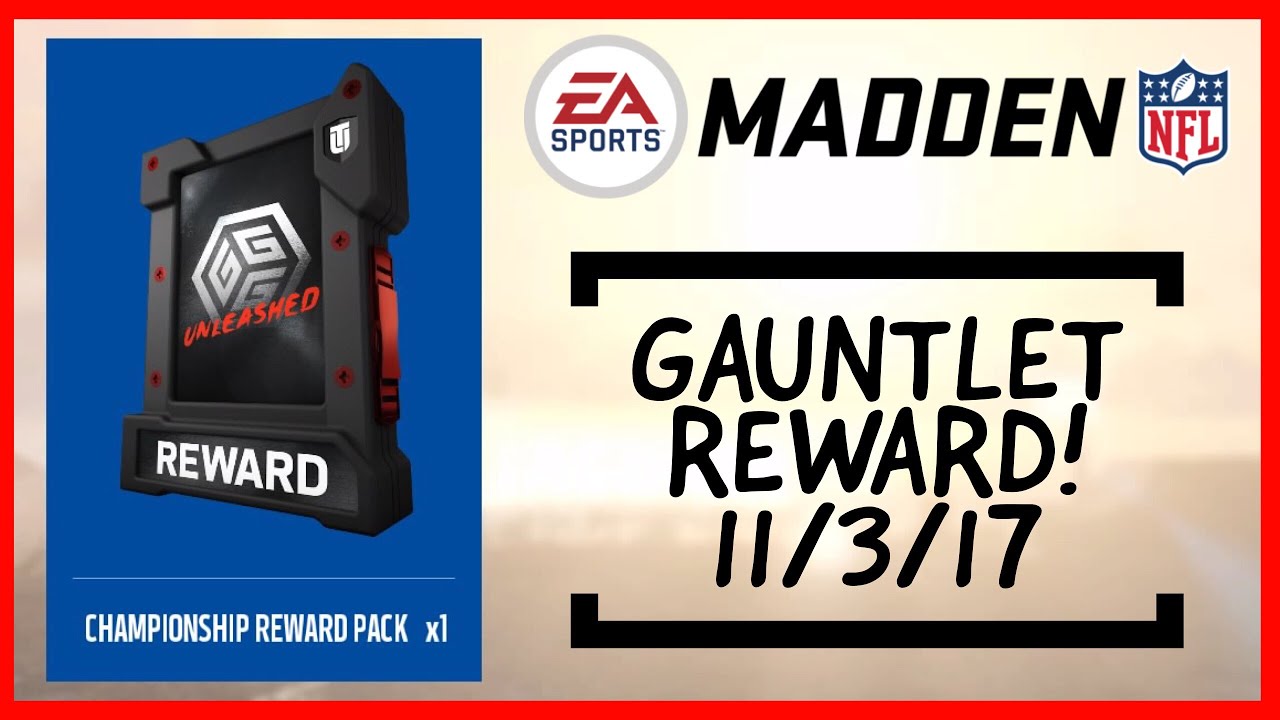 MADDEN 18 GAUNTLET UNLEASHED REWARD PACK OPENING! (11/3/17) 88 OVERALL PULL!!!