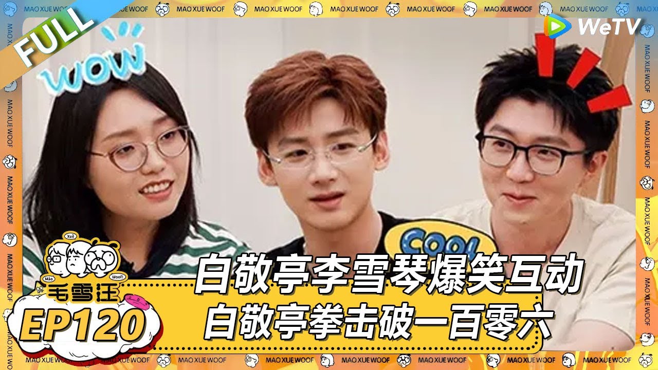 EP120期沉浸版：白敬亭李雪琴爆笑互动！ |《毛雪汪》 FULL #综艺 #毛雪汪 #李雪琴 #毛不易 #白客 #大鹏