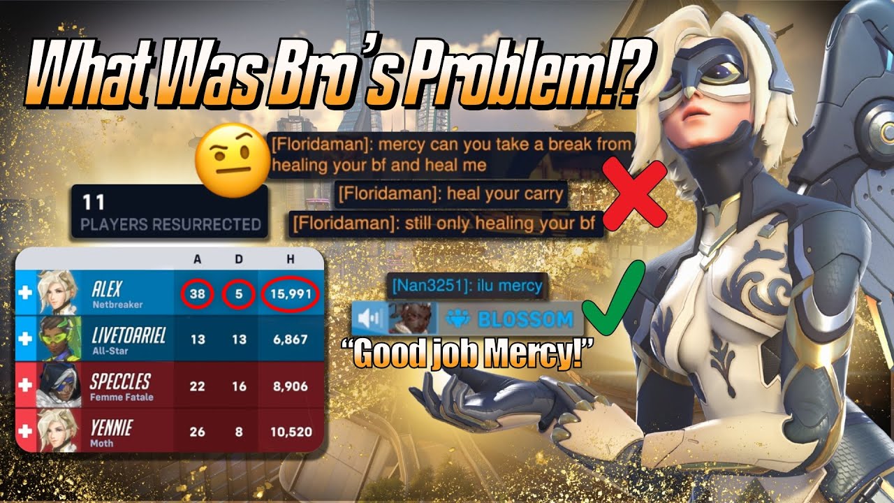 What Was Bro's Problem!? 🤨 - Mercy Gameplay & Commentary - Overwatch 2 (Season 20)