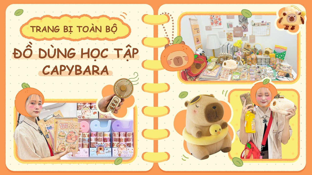 BACK TO SCHOOL 📚 | Pack Capybara To School: Trang bị toàn bộ ĐỒ DÙNG HỌC TẬP CAPYBARA - Moji Channel