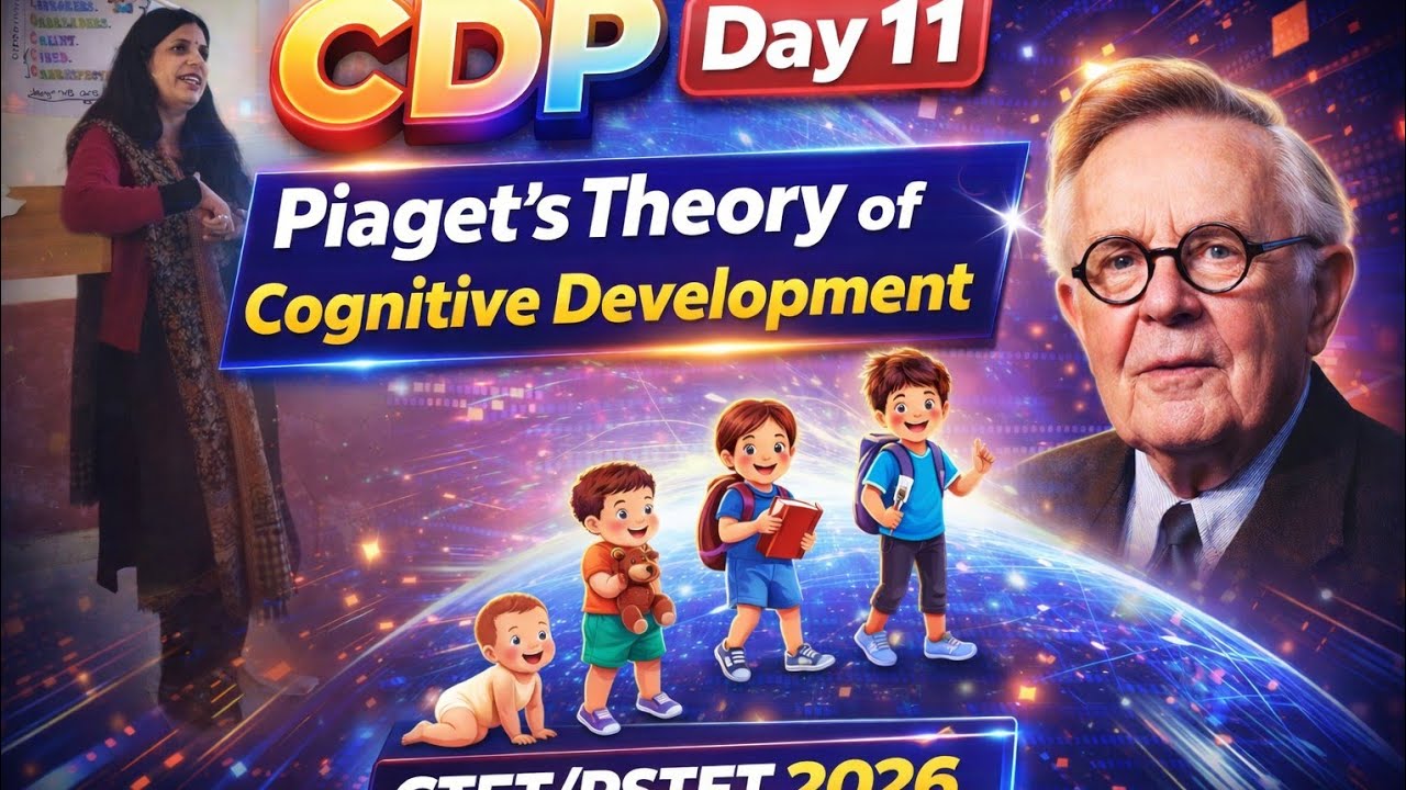 Piaget Theory of cognitive  development @educational  video 
