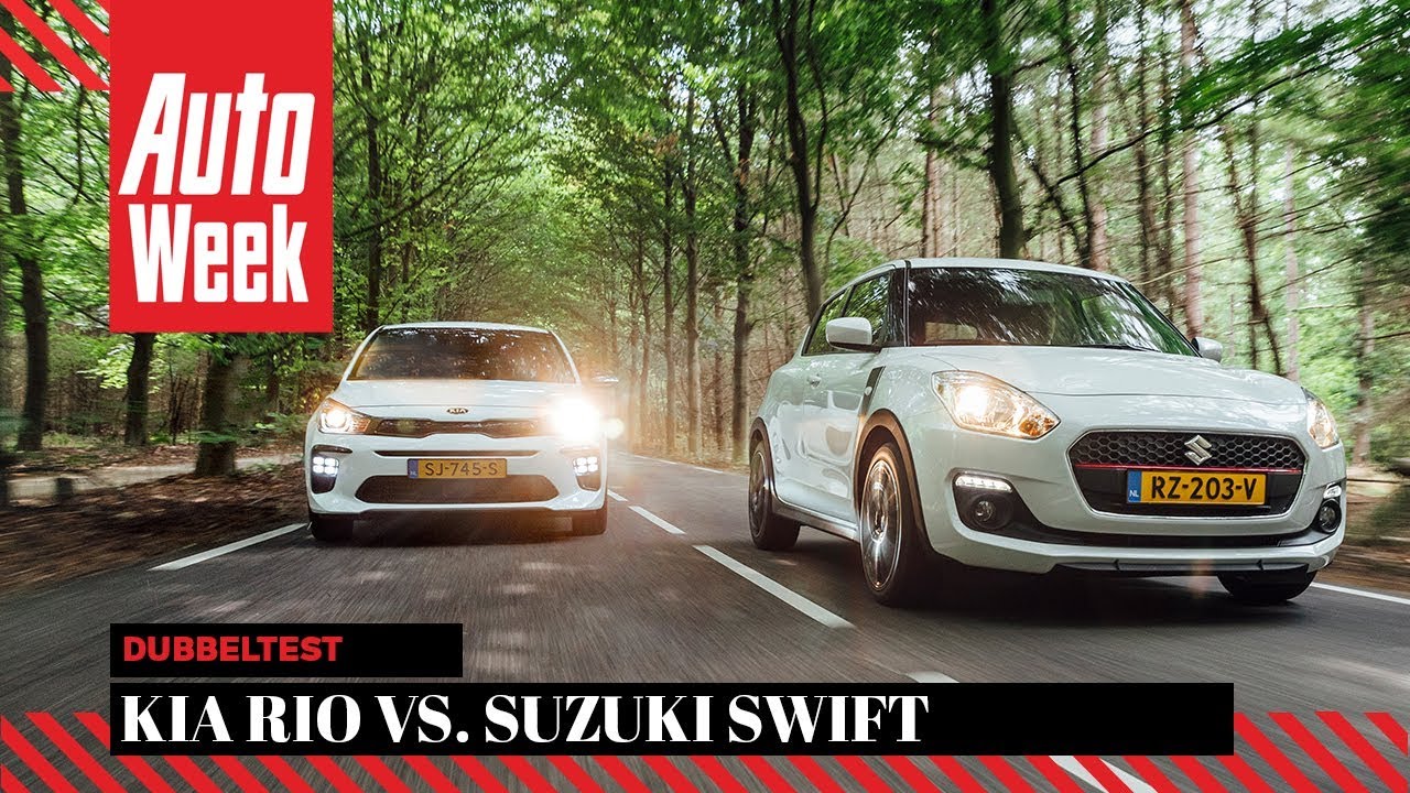 Kia Rio GT-Line vs Suzuki Swift Sportline - AutoWeek Dubbeltest - English subtitles