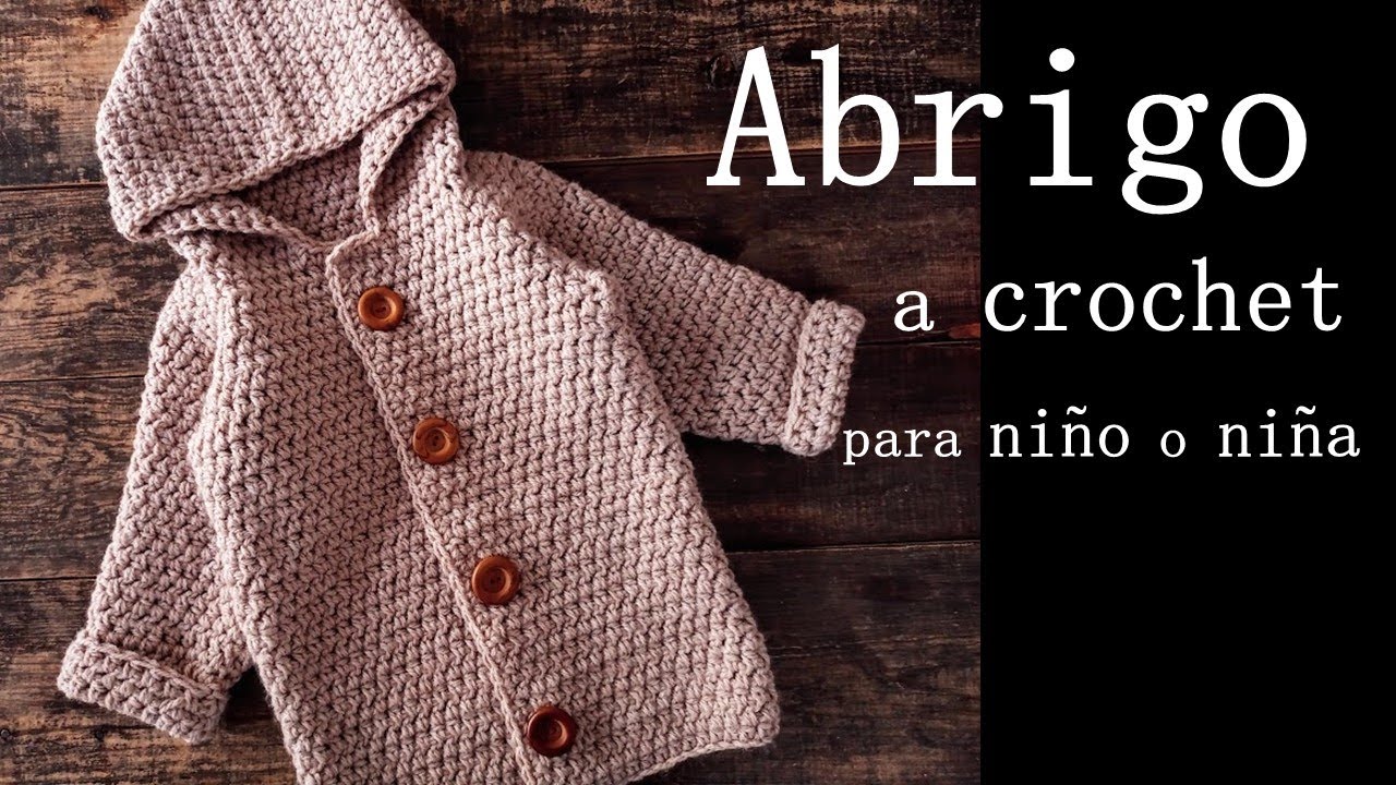 Abrigo/Saquito fácil a crochet para niño o niña ¡Paso a paso!