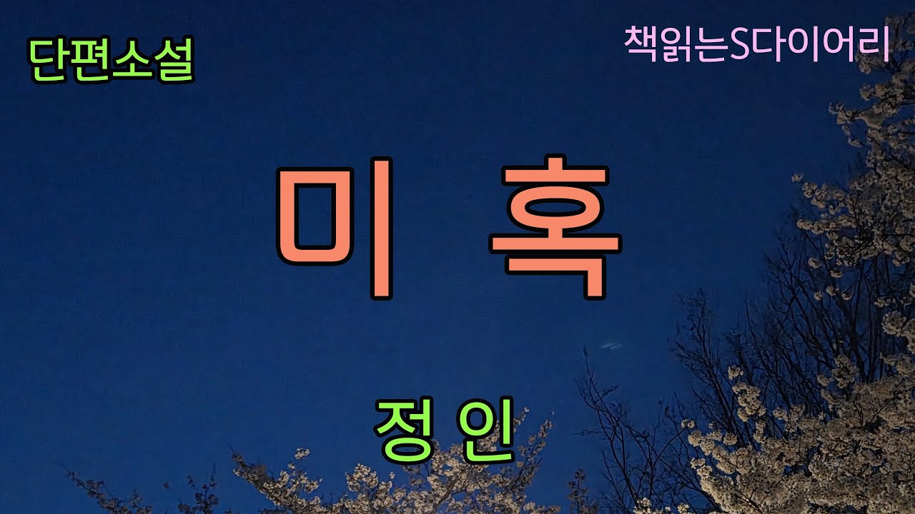 (새 작품) 처음 그를 보는 순간 전율을 느꼈고 왠지 위험하다는 생각이 들었다 / 정인 / 오디오북 #소설듣기#책읽어주는여자