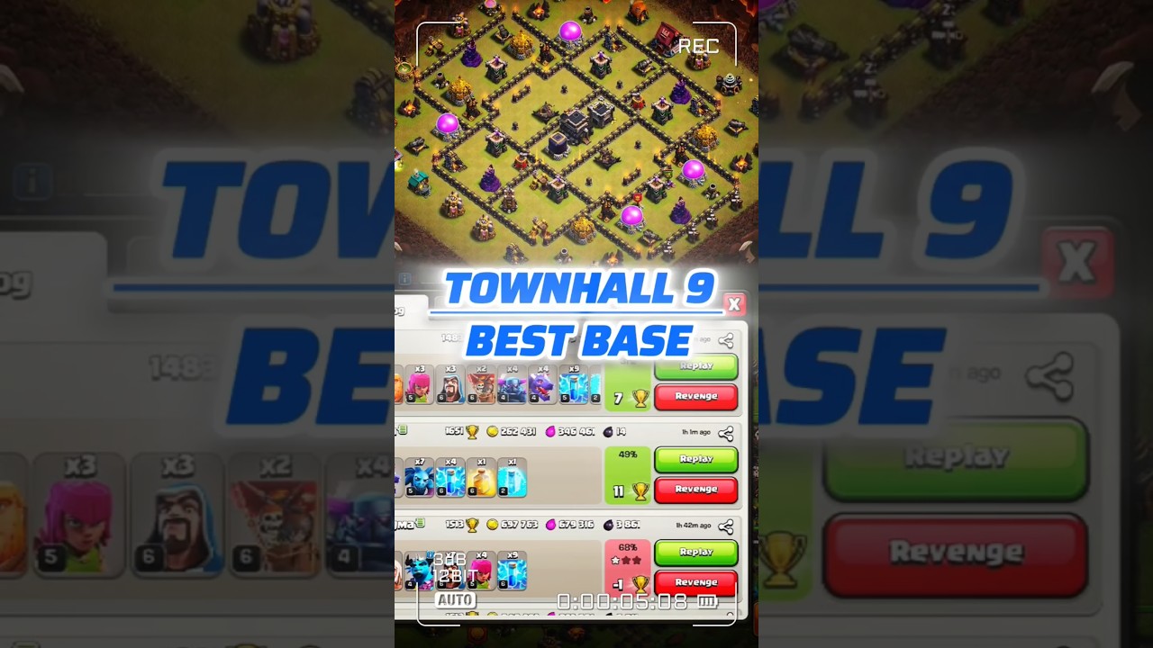 Th9 base(Townhall 9 base) Clash of Clans