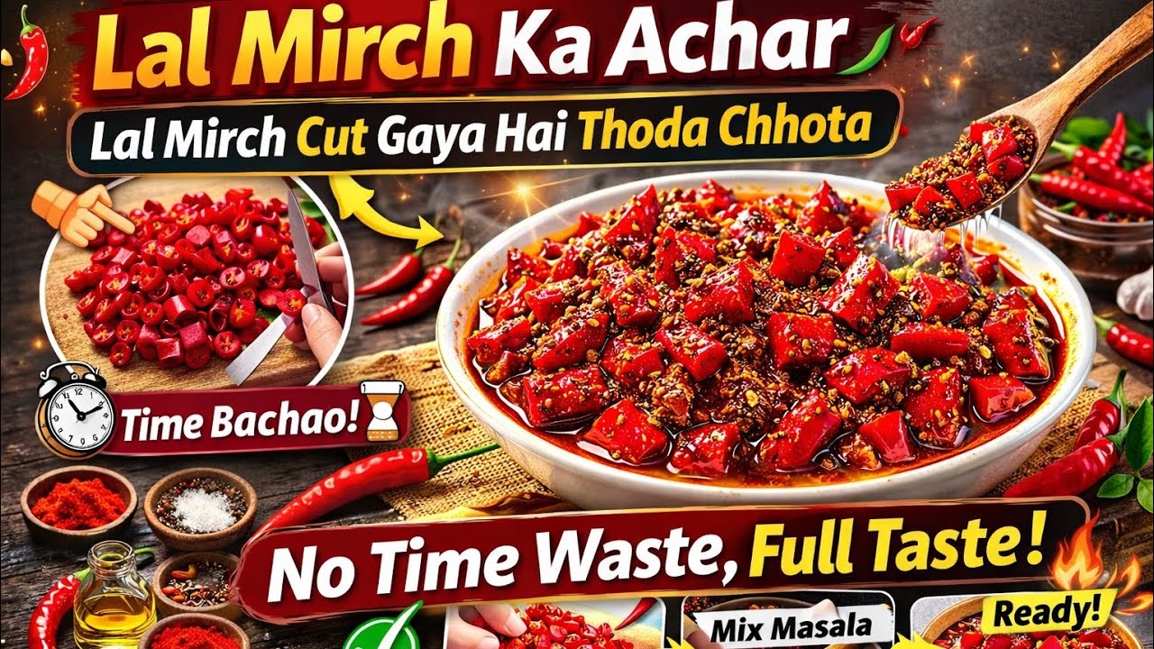 Cut Lal Mirch Ka Achar Kaise Banaye | Dhoop Wala Mirchi Achar | Full Taste Recipe