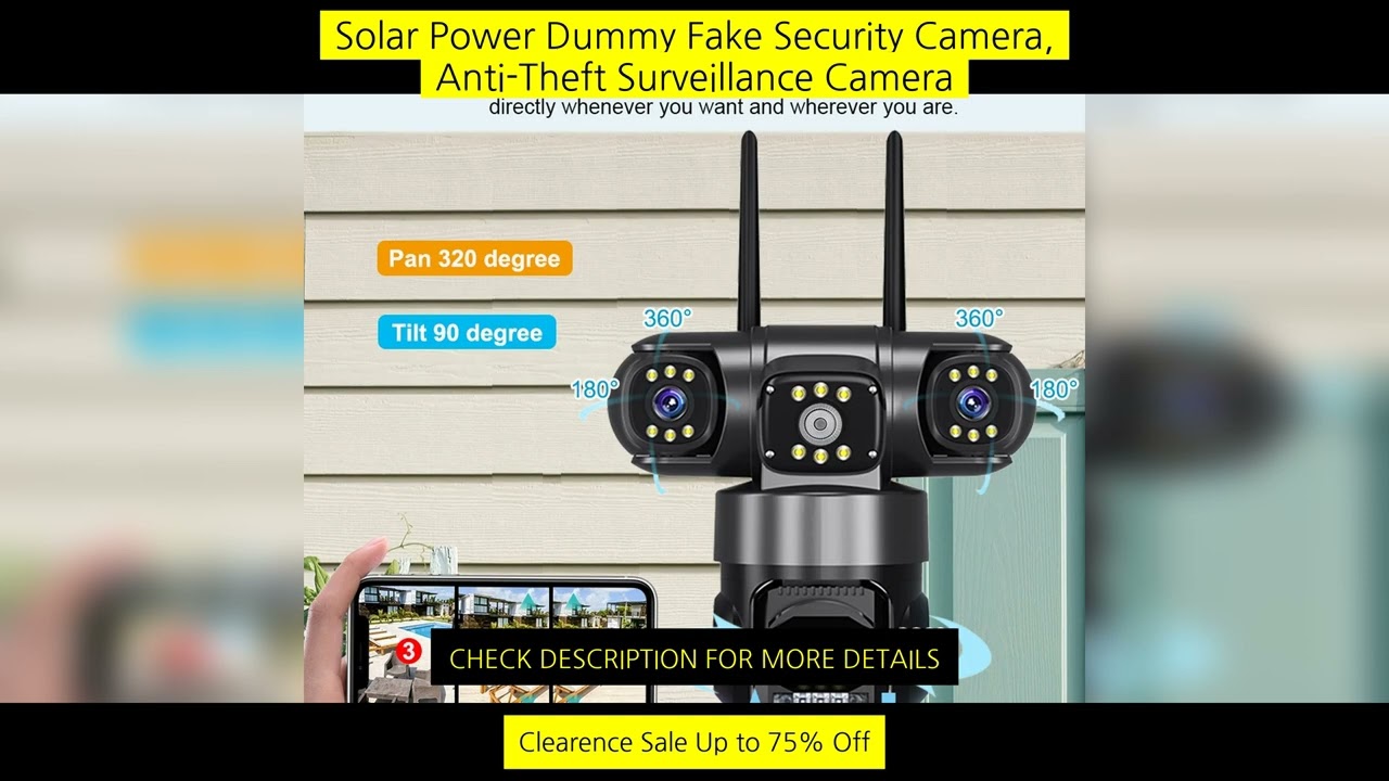 V380 Pro Wifi Ip Camera Outdoor 12Mp 6K Triple Lenses Triple Screens Security