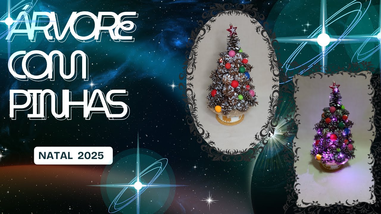 ÁRVORE COM PINHAS    -    NATAL 2025