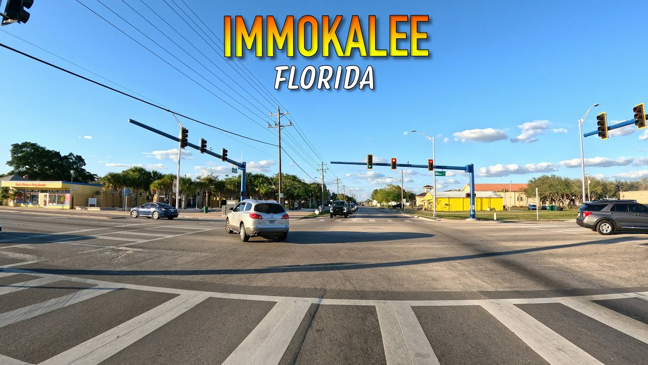 Immokalee Florida Driving Through
