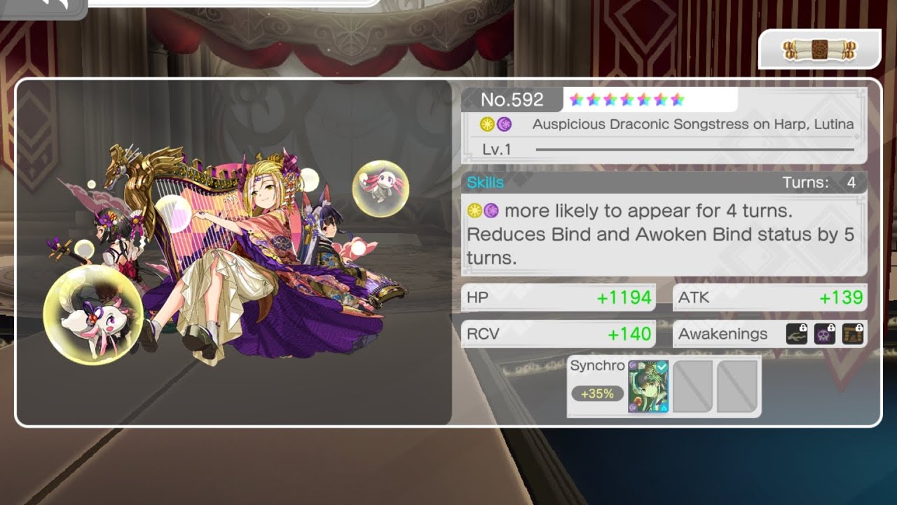 [PAD0] SP30 , Auspicious Draconic Songstress on Harp, Lutina
