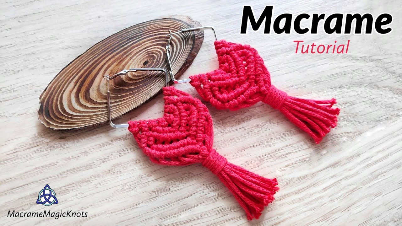 5 minute Macrame Earrings Tutorial | DIY Macrame Jewelry