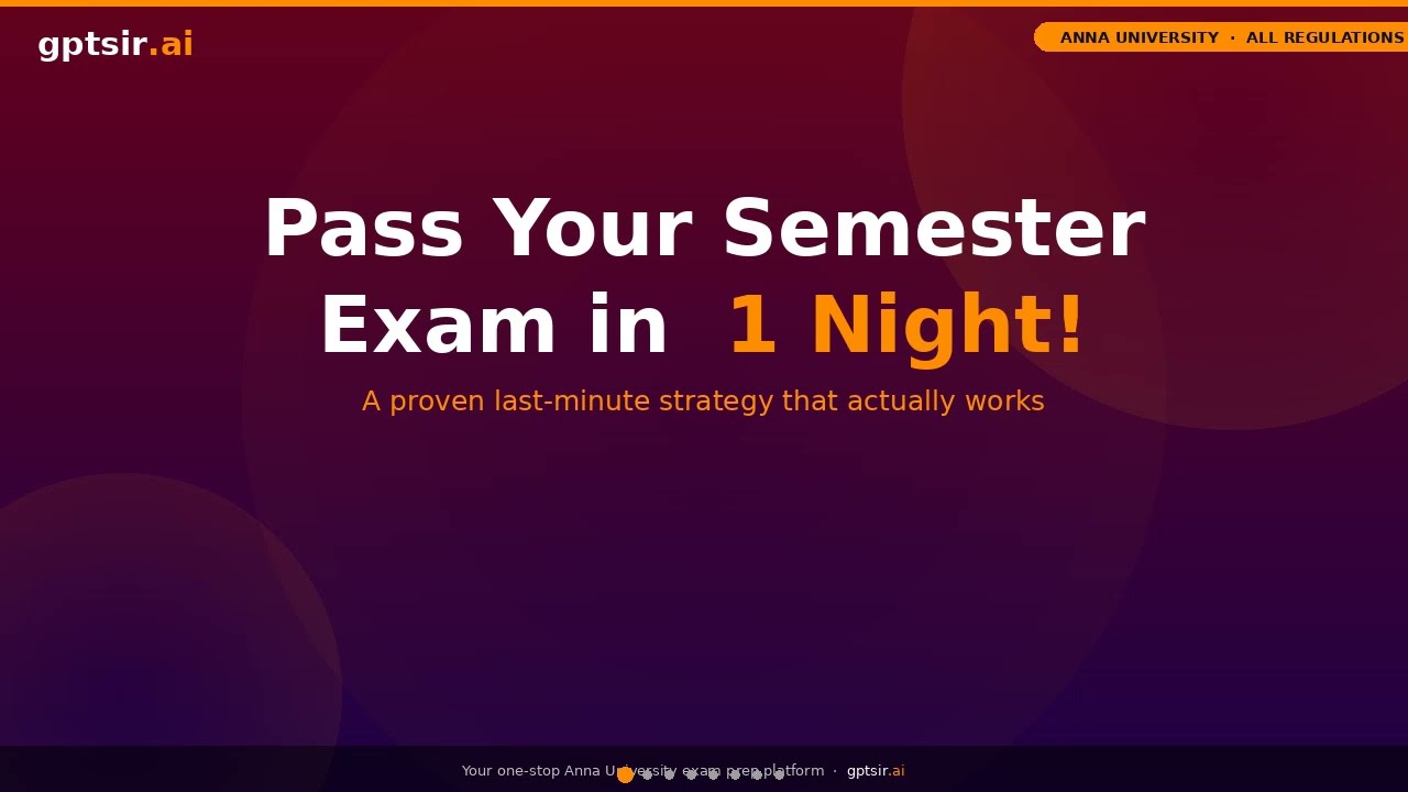 How to Pass Your Anna University Semester Exam in 1 Night! 📚🔥