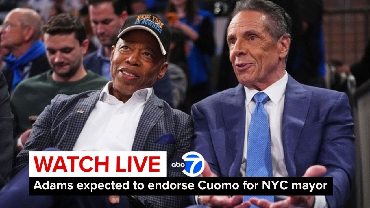 LIVE | Eric Adams expected to endorse Andrew Cuomo in race for New York City mayor