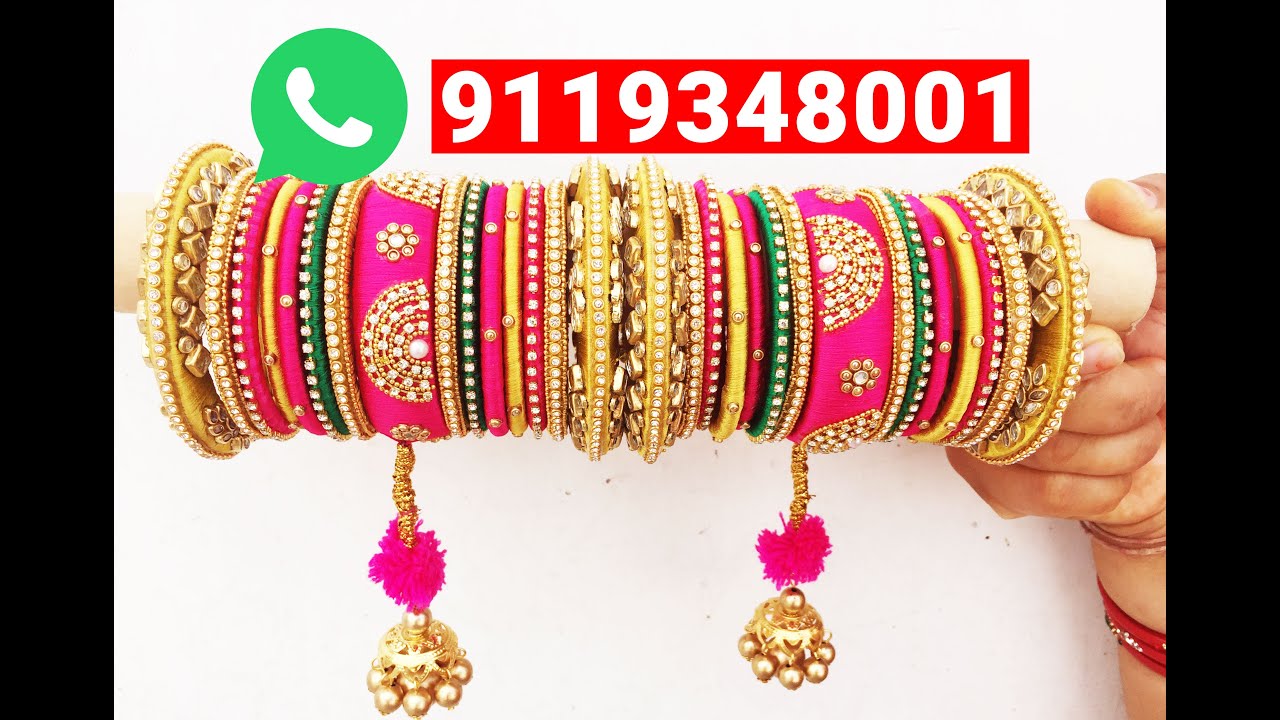Premium Silk Thread Bangles Set