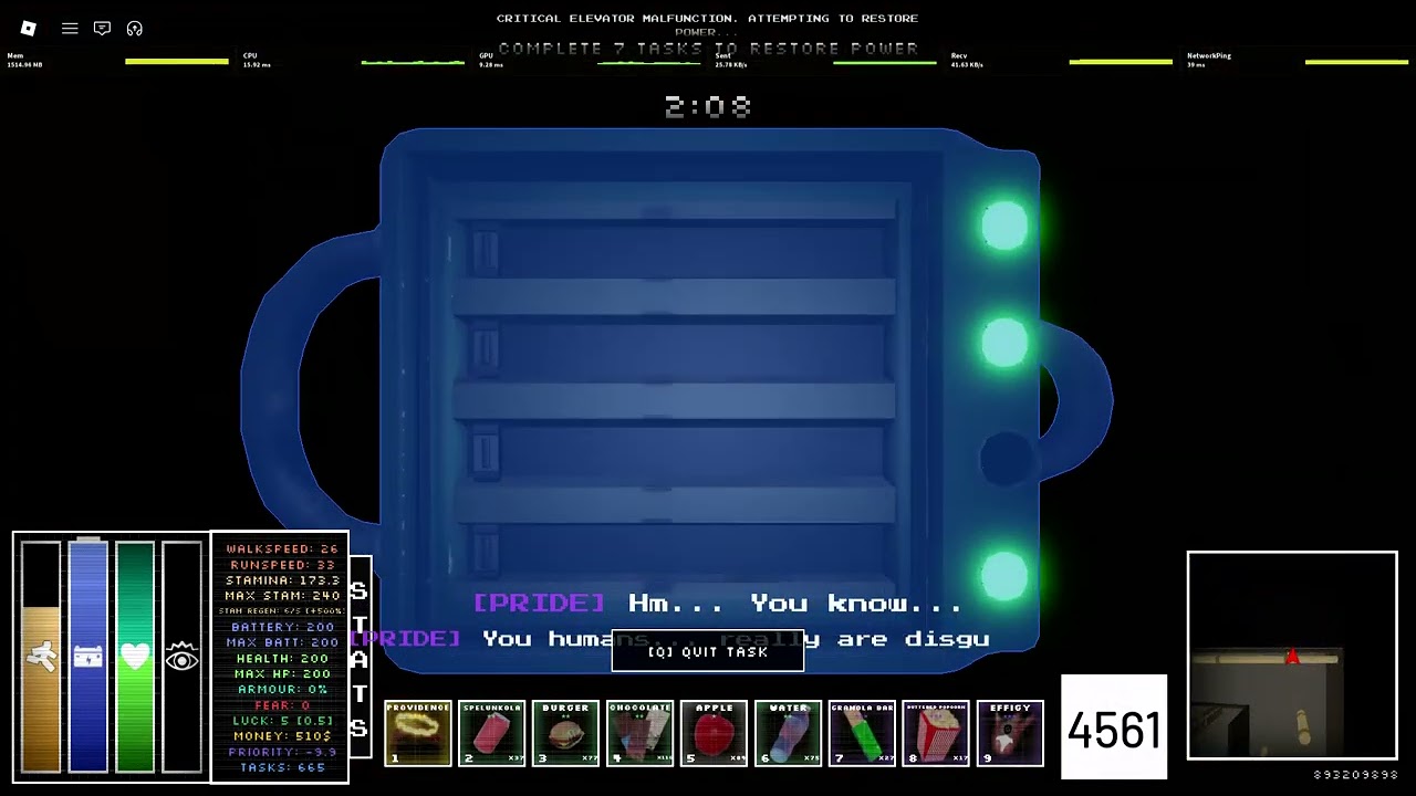 Depth spelunking floor 100 (maintanance chambers death)